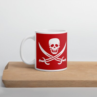 Pirate Flag - Coffee Mug. Coffee Tea Cup Funny Words Novelty Gift Present White Ceramic Mug for Christmas Thanksgiving - image3